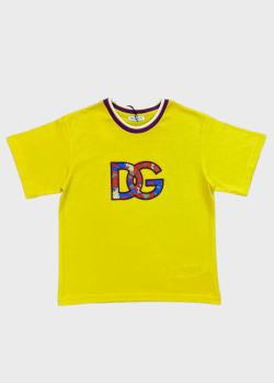 Футболка для детей Dolce&Gabbana желтого цвета, фото